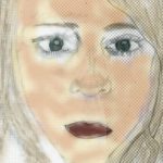 Digital portrait from pencil